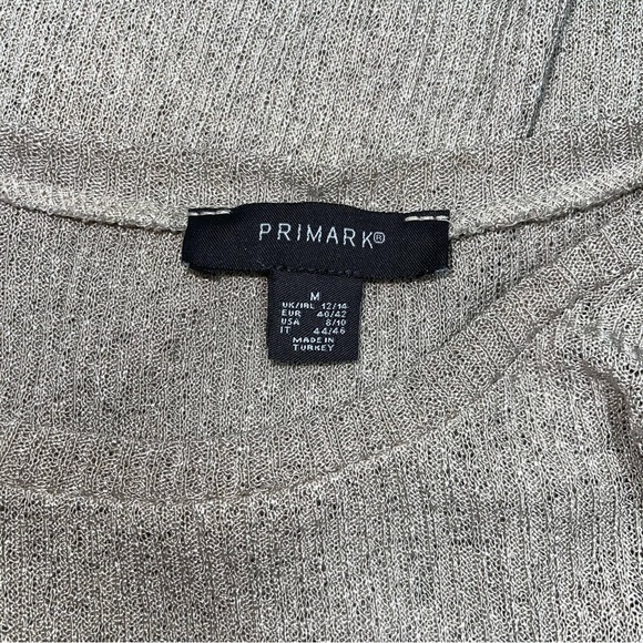 Primark Short Sleeve Blouse Women’s Size Medium Beige Textured Shirt Top - Picture 5 of 5